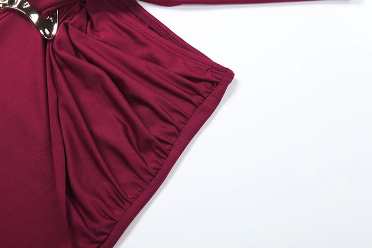 Nibber Metal Trim Jumpsuit Women Ruched Sexy Waistless Cross Hollow Bandage Coquette Midnight Workout Hipster Stretch Overalls