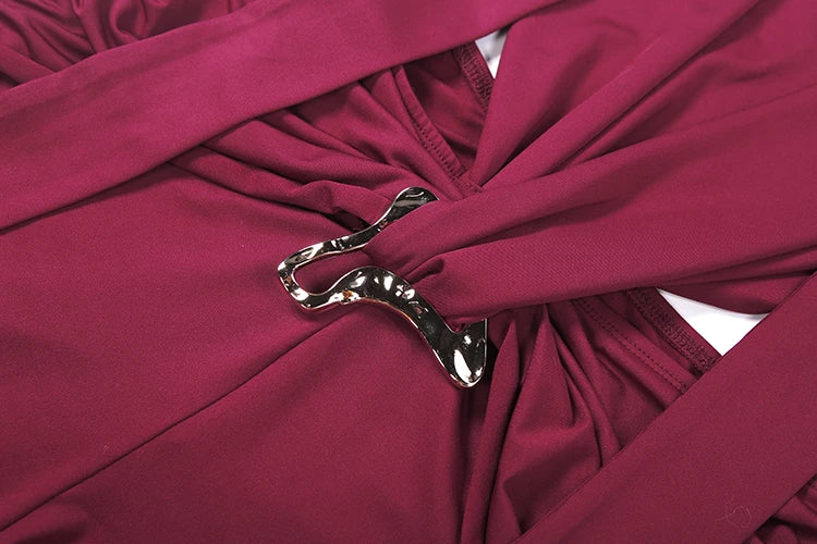 Nibber Metal Trim Jumpsuit Women Ruched Sexy Waistless Cross Hollow Bandage Coquette Midnight Workout Hipster Stretch Overalls