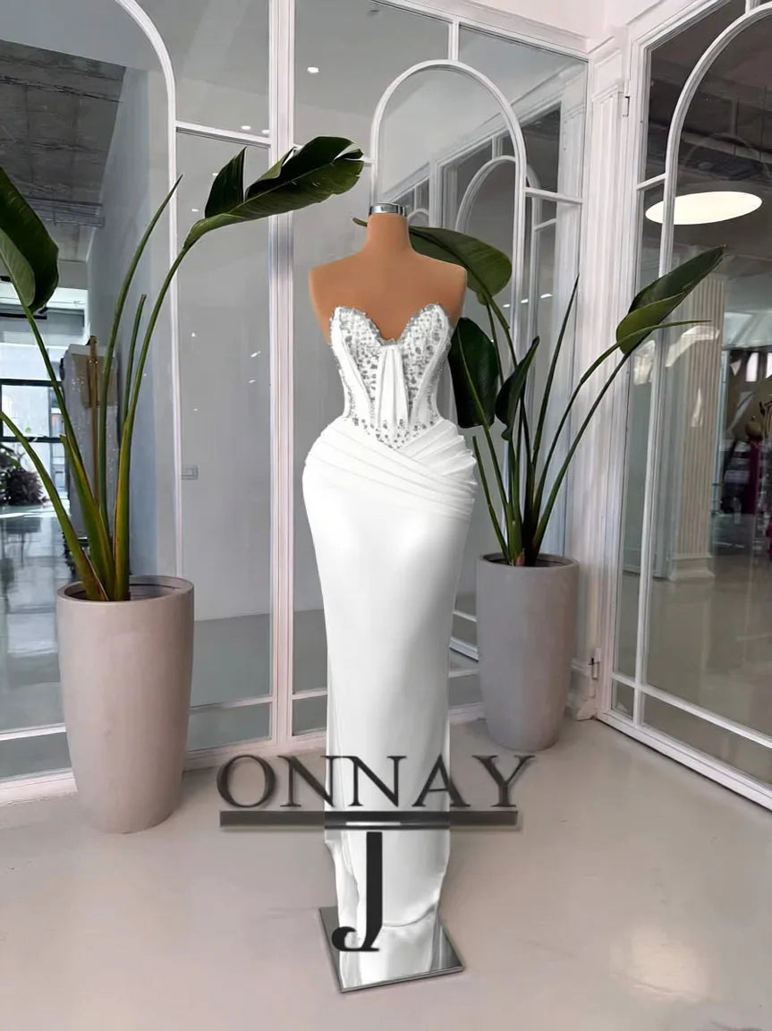 Customized Pink Mermaid Prom Dresses for Women Corset Crystals Saudi Arabric Gala Bespoke Occasion Gown Vestidos De Fiesta Plus